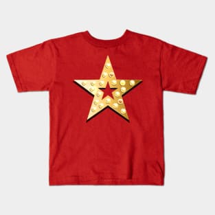 Star with lights bulbs Kids T-Shirt